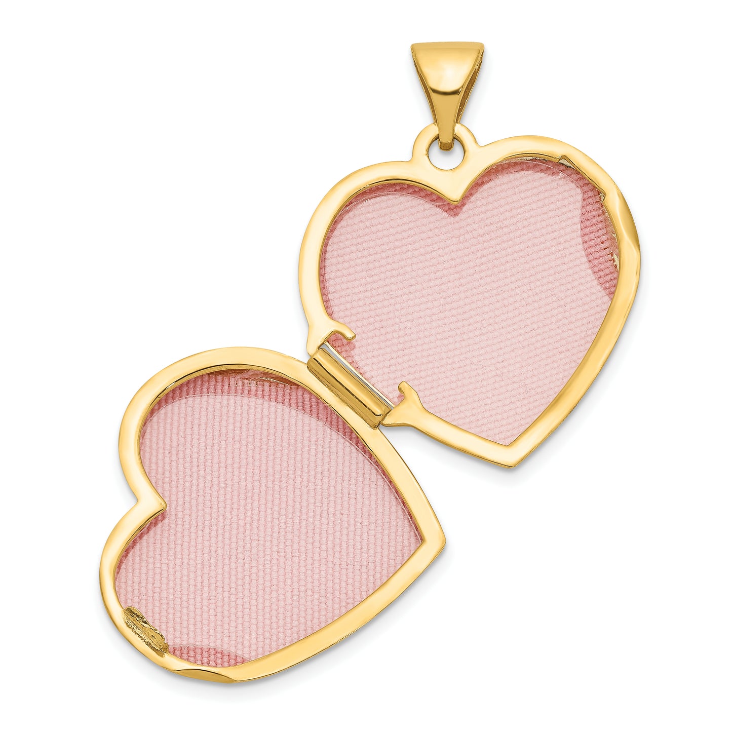 14k Yellow Gold 14k Double Heart Locket