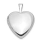 14k White Gold 14k White Gold 16mm Heart Locket