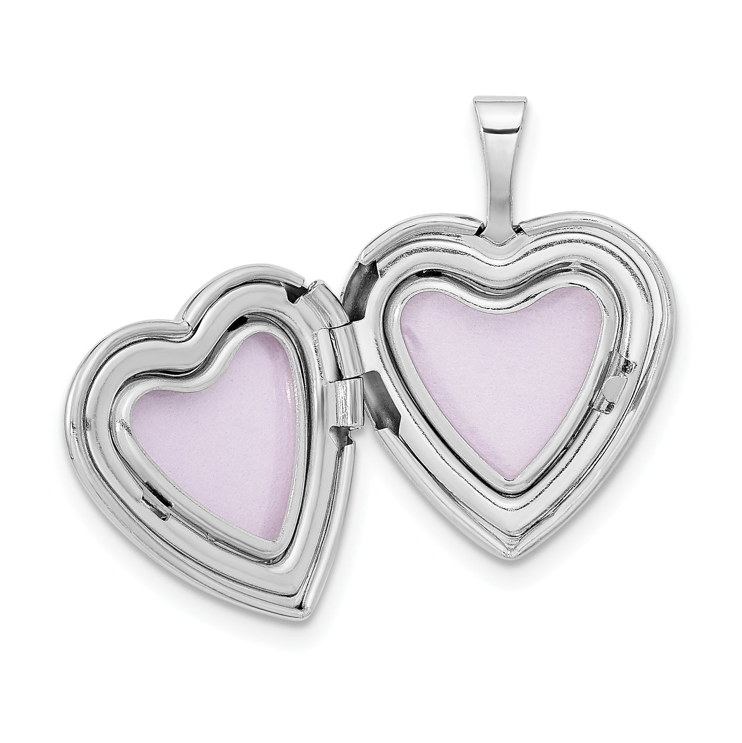 14k White Gold 14k White Gold 16mm Heart Locket