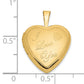 14k Yellow Gold 14k 16mm Polished & Satin I LOVE YOU Heart Locket