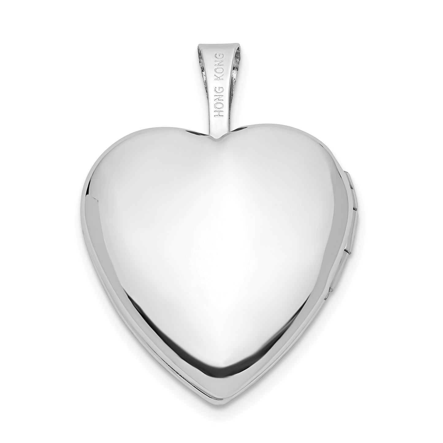 14k White Gold 14k White Gold 16mm Satin I LOVE YOU Heart Locket