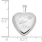 14k White Gold 14k White Gold 16mm Satin I LOVE YOU Heart Locket