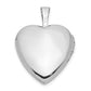 14k White Gold 14k White Gold 16mm Floral Heart Locket