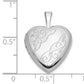 14k White Gold 14k White Gold 16mm Floral Heart Locket