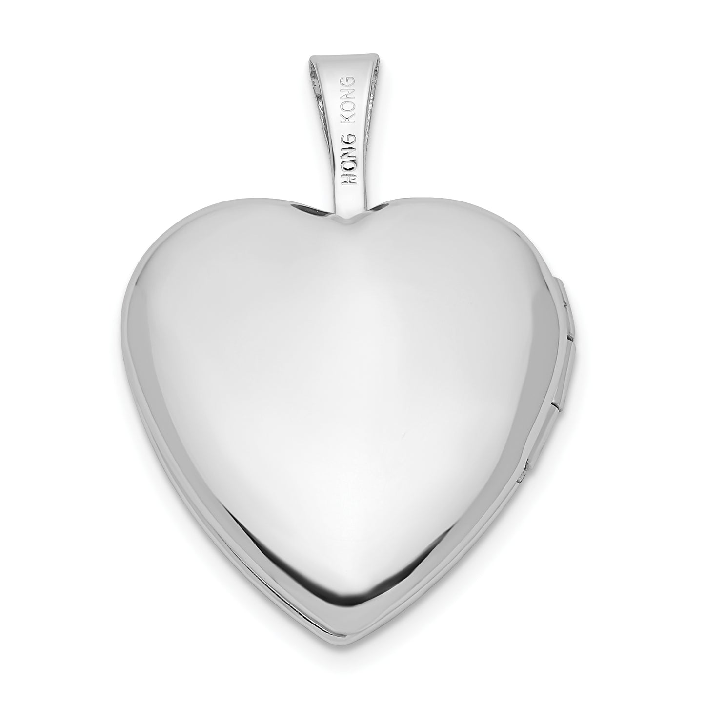 14k White Gold 14k White Gold 16mm .01ct. Diamond Heart Locket