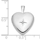 14k White Gold 14k White Gold 16mm .01ct. Diamond Heart Locket