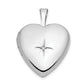 14k White Gold 14k White Gold 16mm .01ct. Diamond Heart Locket