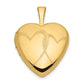 14k Yellow Gold 14ky 16mm Double Hearts Locket