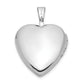 14k White Gold 14k White Gold 16mm with Enamel Floral Cross Heart Locket