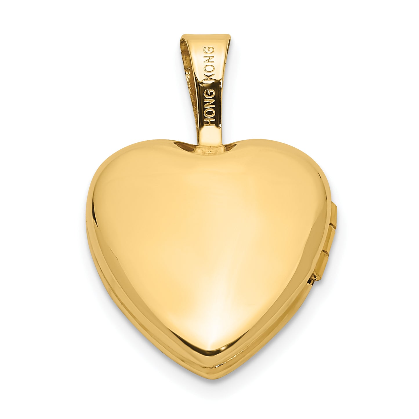 14k Yellow Gold 14k 12mm with .01ct. Diamond Heart Locket