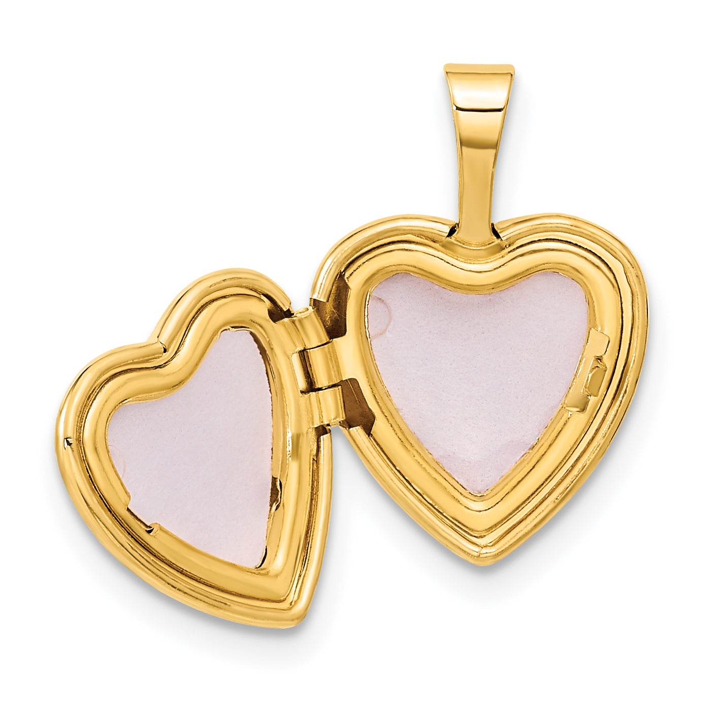 14k Yellow Gold 14k 12mm with .01ct. Diamond Heart Locket