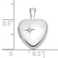 14k White Gold 14k White Gold 12mm .01ct. Diamond Heart Locket