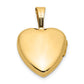 14k Yellow Gold 14ky 12mm with .01ct. Diamond Star Heart Locket