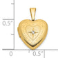 14k Yellow Gold 14ky 12mm with .01ct. Diamond Star Heart Locket