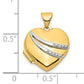 14k Yellow & Rhodium 14k w/ White Rhodium .01ct Diamond 15mm Heart Locket