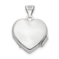 14k White Gold 14k White Gold .01ct Diamond 15mm Heart Locket