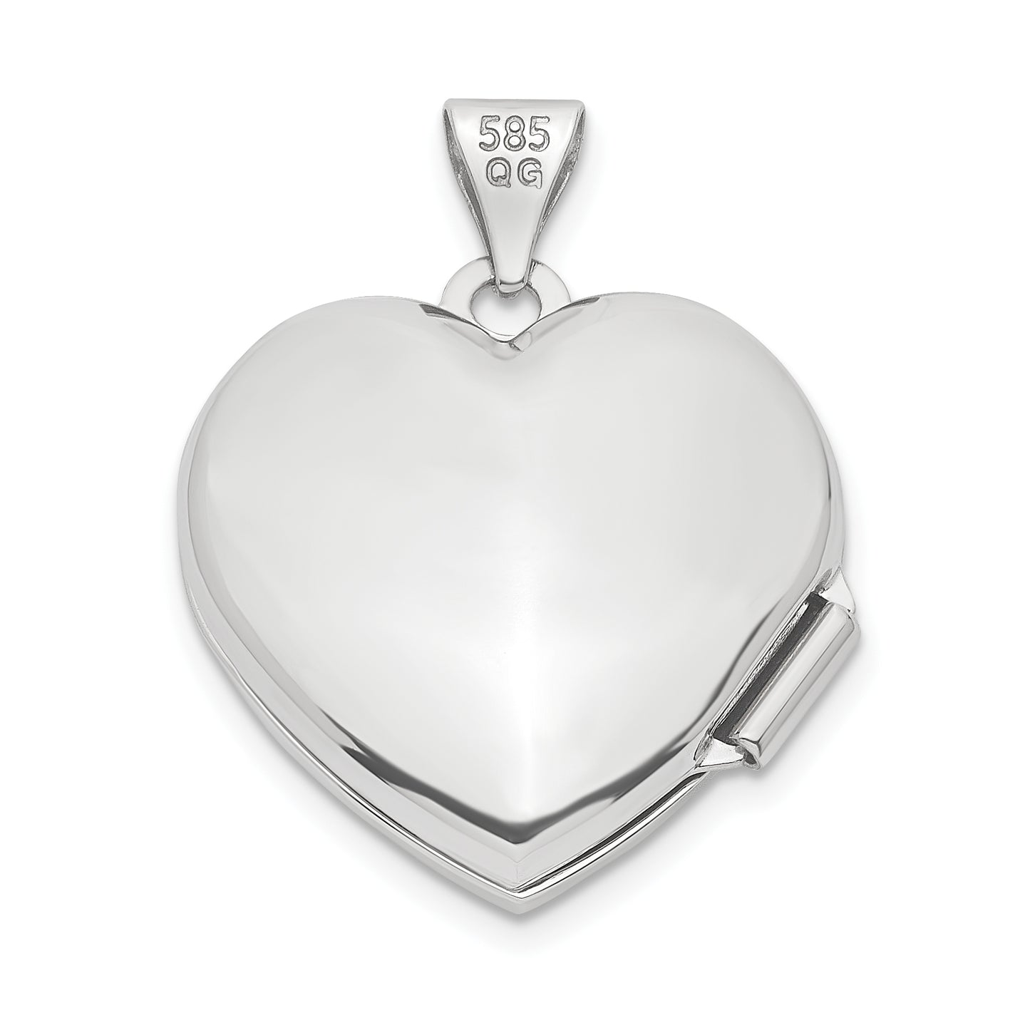 14k White Gold 14k White Gold Tree 18mm Heart Locket