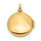 14k Yellow Gold 14K Polished and Brushed 16mm D/C Round Locket