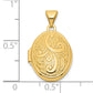 14k Yellow Gold 14k Yellow Gold Swirl Design 17mm Oval Locket