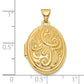 14k Yellow Gold 14ky Reversible Swirl Design 21mm Oval Locket