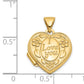 14k Yellow Gold 14k Floral I LOVE YOU Heart Locket