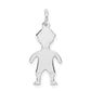 14k White Gold 14k White Gold .018 Depth Engravable Boy Charm