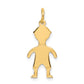 14k Yellow Gold 14k .018 Depth Engravable Boy Charm