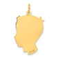 14k Yellow Gold 14k .013 Depth Engravable Boy Head Charm