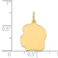 14k Yellow Gold 14k Plain Medium .035 Gauge Facing Left Engravable Girl Head Charm