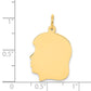 14k Yellow Gold 14k Plain Medium .011 Gauge Facing Left Engravable Girl Head Charm