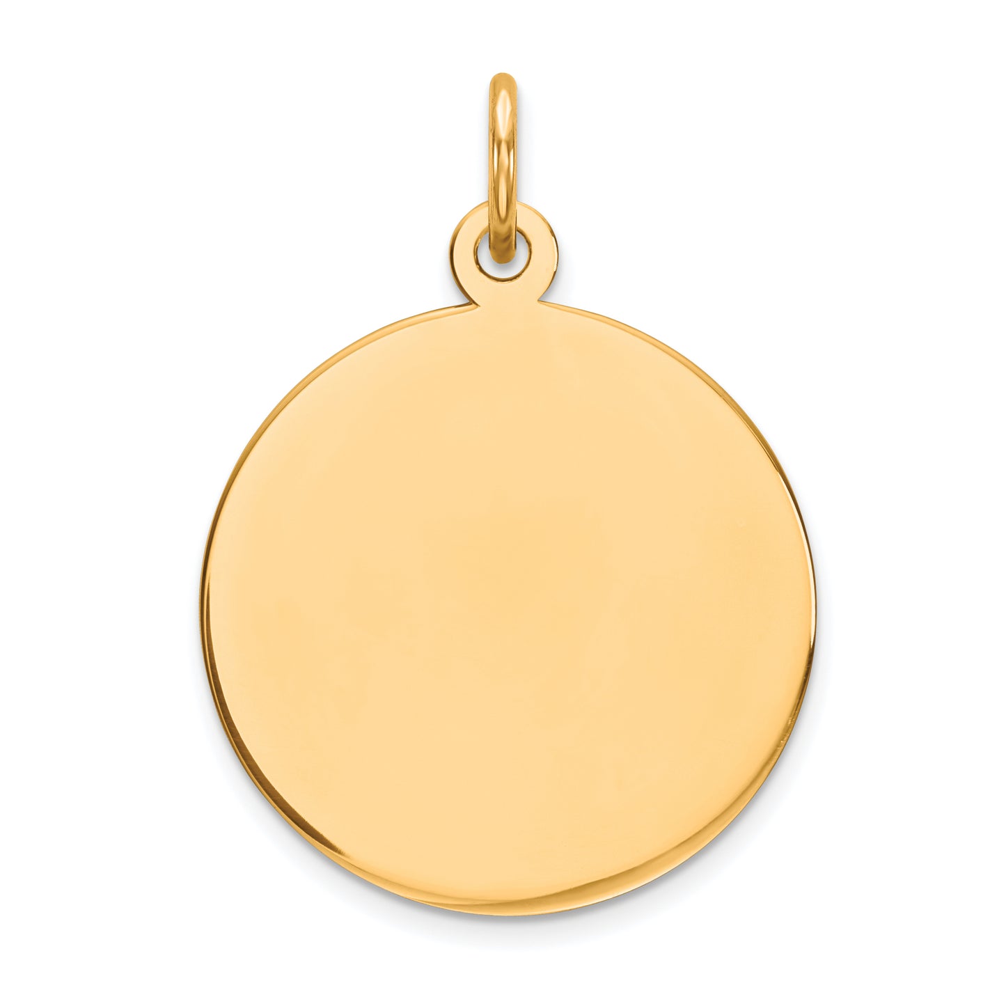 14k Yellow Gold 14k Plain .009 Gauge Circular Engravable Disc Charm