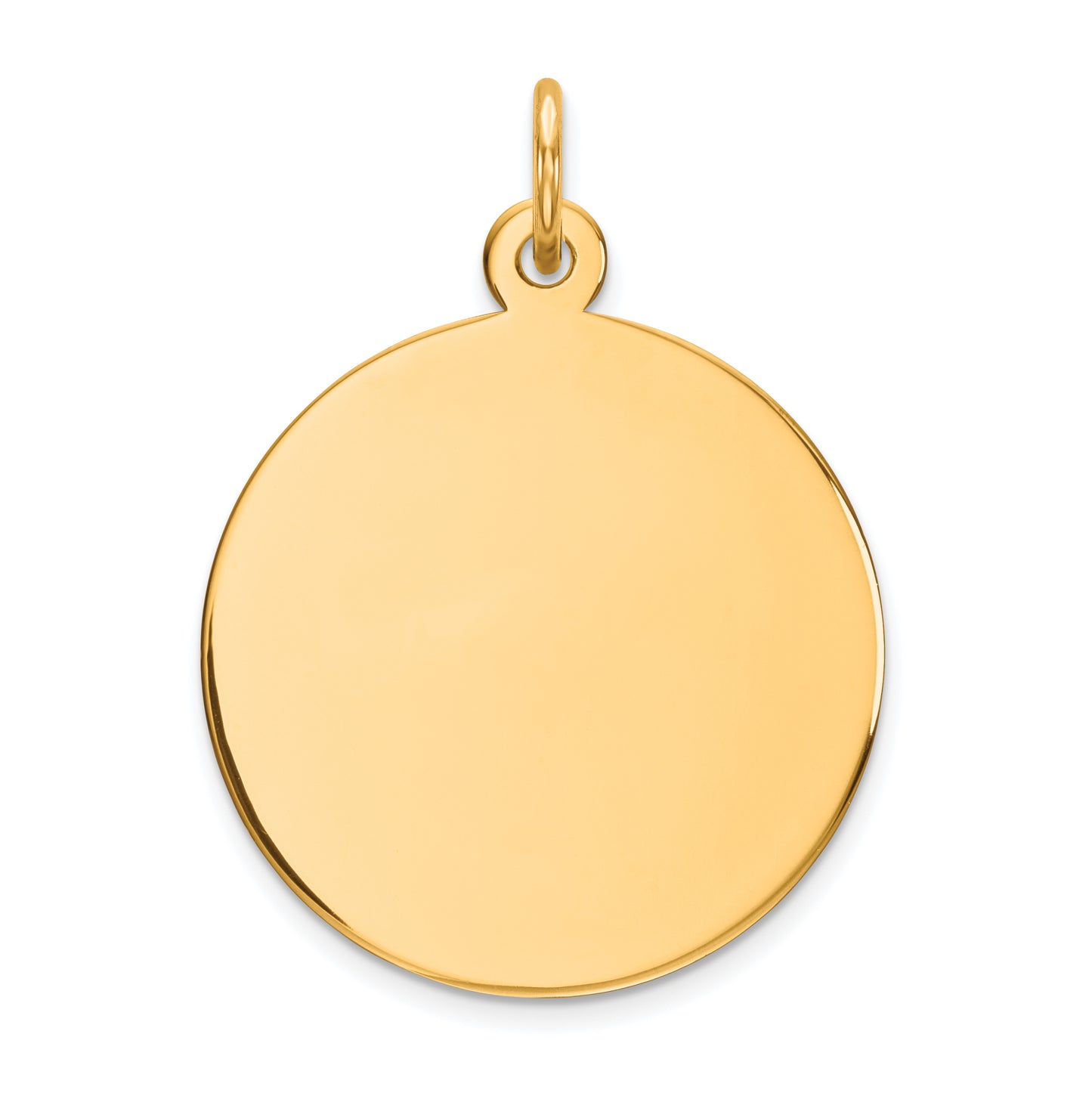 14k Yellow Gold 14k Plain .009 Gauge Circular Engravable Disc Charm