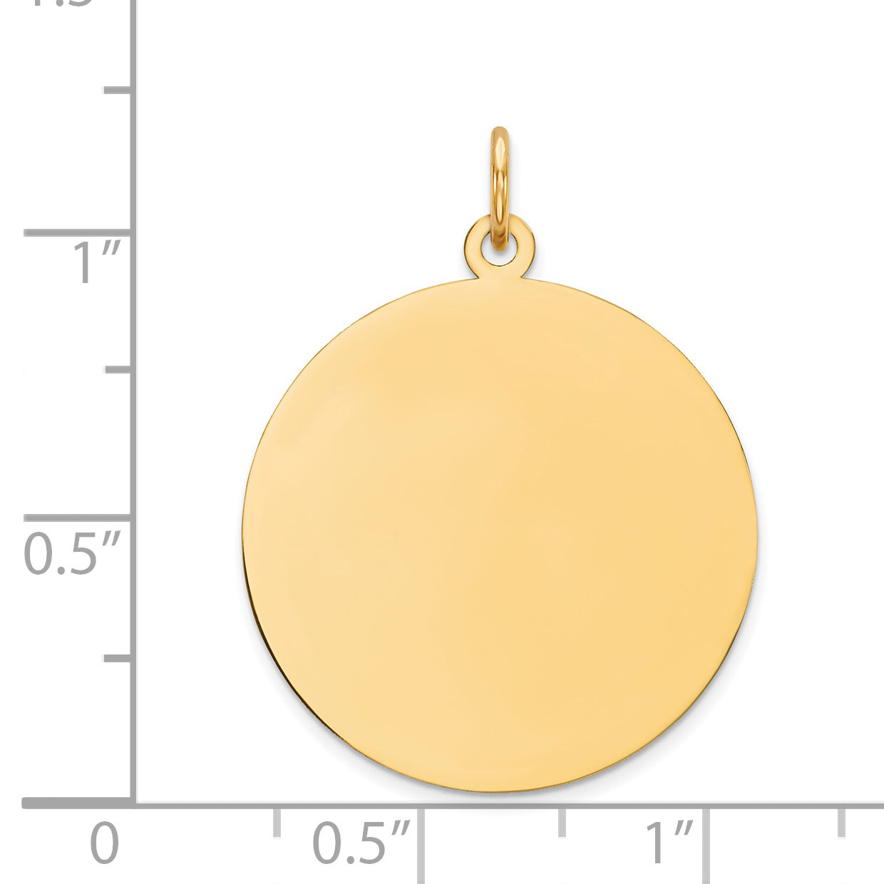 14k Yellow Gold 14k Plain .009 Gauge Circular Engravable Disc Charm