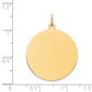 14k Yellow Gold 14k Plain .011 Gauge Circular Engravable Disc Charm