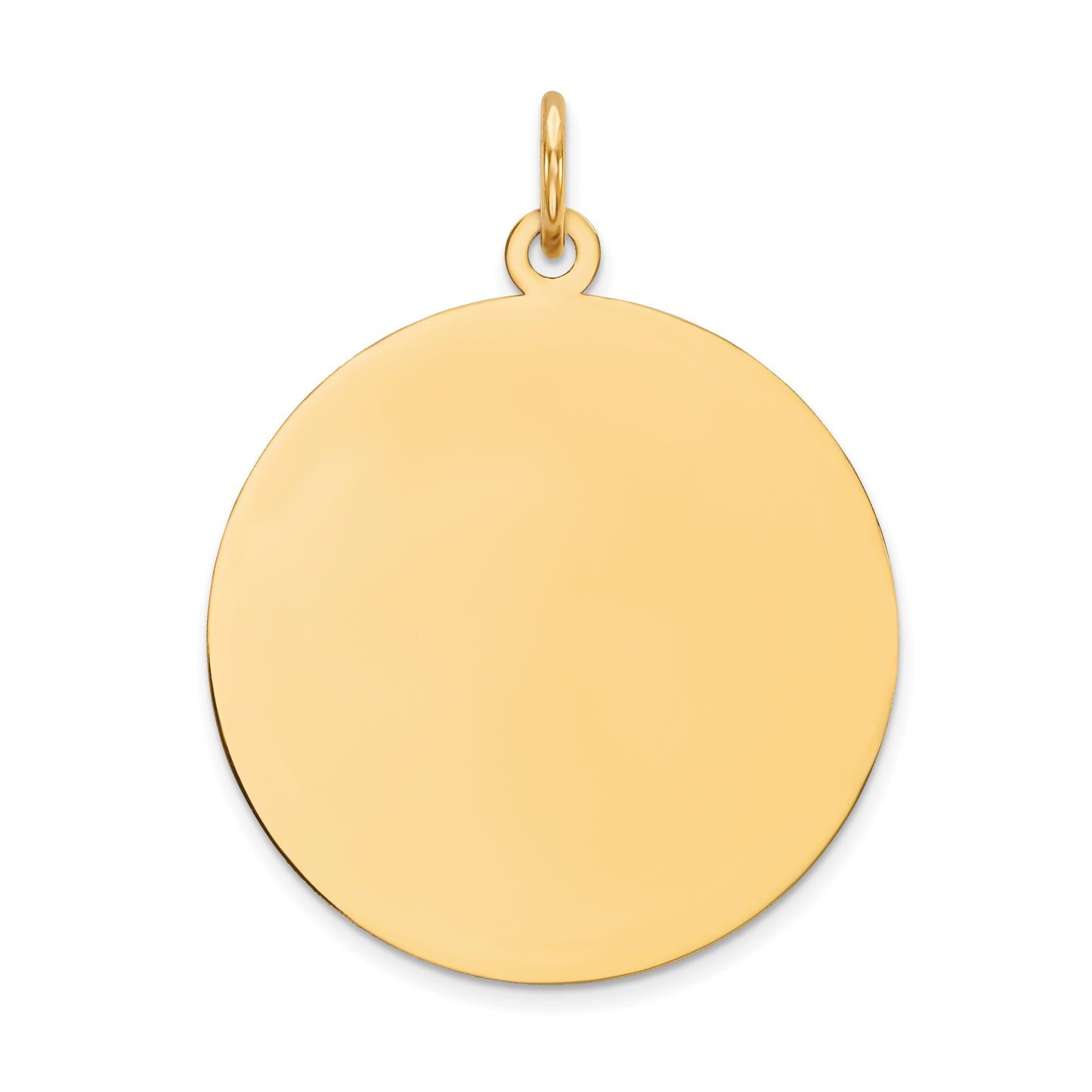 14k Yellow Gold 14k Plain .011 Gauge Circular Engravable Disc Charm