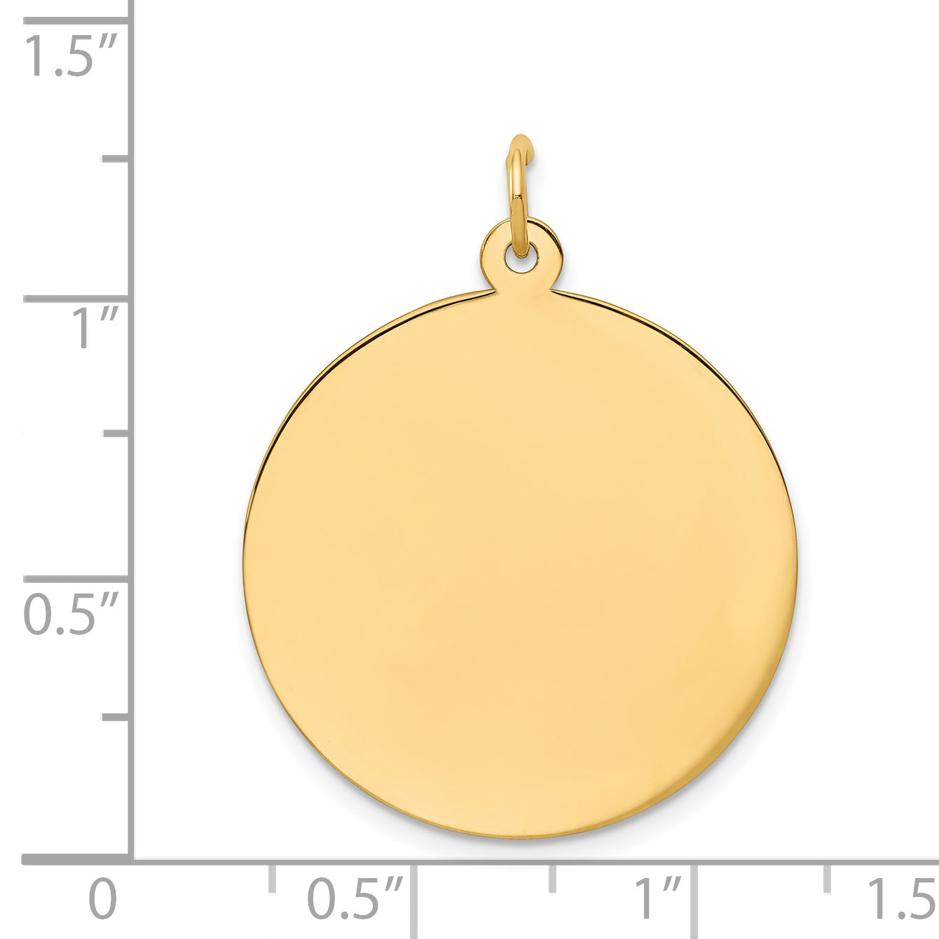 14k Yellow Gold 14k Plain .013 Gauge Circular Engravable Disc Charm