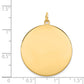 14k Yellow Gold 14k Plain .013 Gauge Circular Engravable Disc Charm