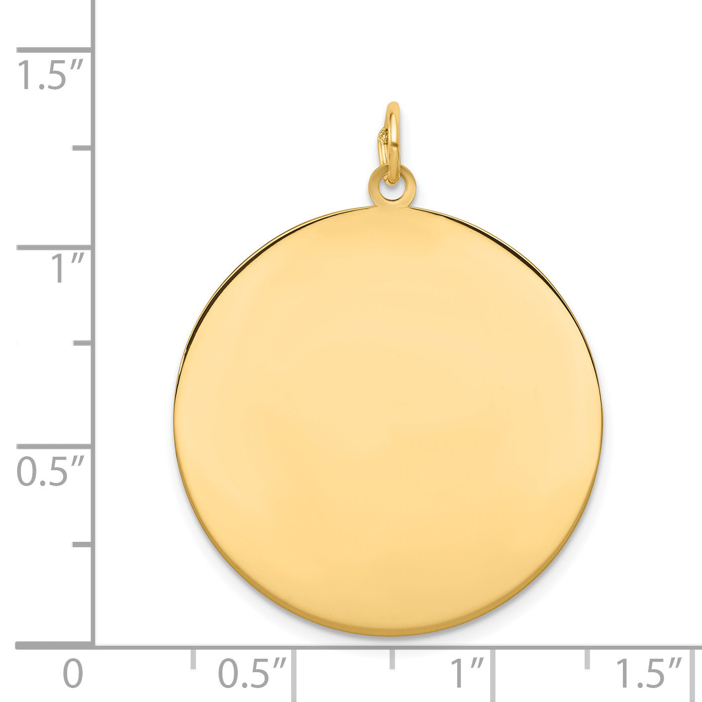 14k Yellow Gold 14k Plain .013 Gauge Circular Engravable Disc Charm