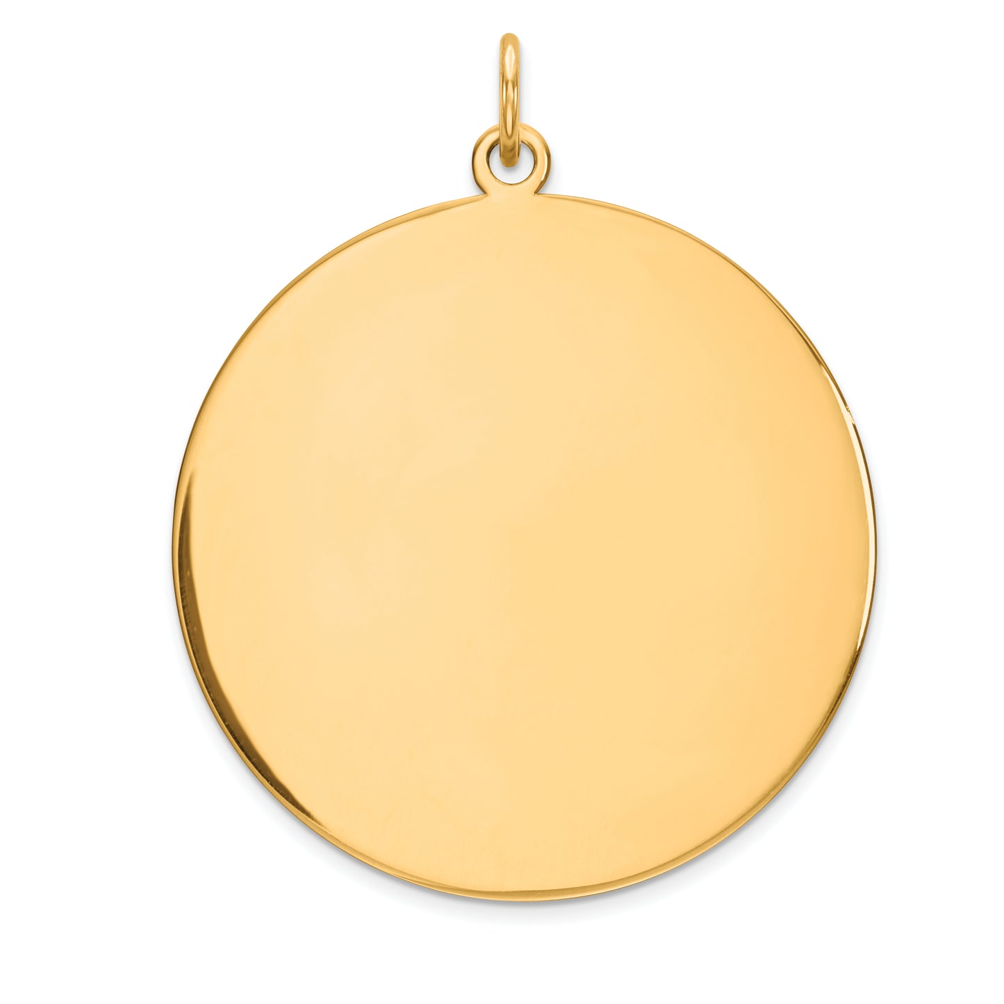 14k Yellow Gold 14k Plain .013 Gauge Circular Engravable Disc Charm