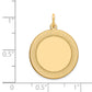 14k Yellow Gold 14k Etched Design .018 Gauge Circular Engravable Disc Charm