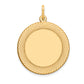 14k Yellow Gold 14k Etched Design .018 Gauge Circular Engravable Disc Charm