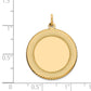 14k Yellow Gold 14k Etched Design .018 Gauge Circular Engravable Disc Charm