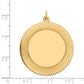 14k Yellow Gold 14k Etched Design .018 Gauge Circular Engravable Disc Charm