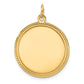 14k Yellow Gold 14k Plain .013 Gauge Engravable Round Disc Charm