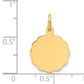 14k Yellow Gold 14k .018 Gauge Engravable Scalloped Disc Charm