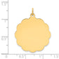 14k Yellow Gold 14k .013 Gauge Engravable Scalloped Disc Charm