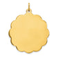 14k Yellow Gold 14k .035 Gauge Engravable Scalloped Disc Charm