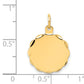 14k Yellow Gold 14k .018 Gauge Engravable Scalloped Disc Charm