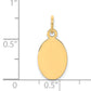 14k Yellow Gold 14k Plain .027 Gauge Engravable Oval Disc Charm