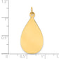 14k Yellow Gold 14k Plain .009 Gauge Engravable Raindrop Disc Charm